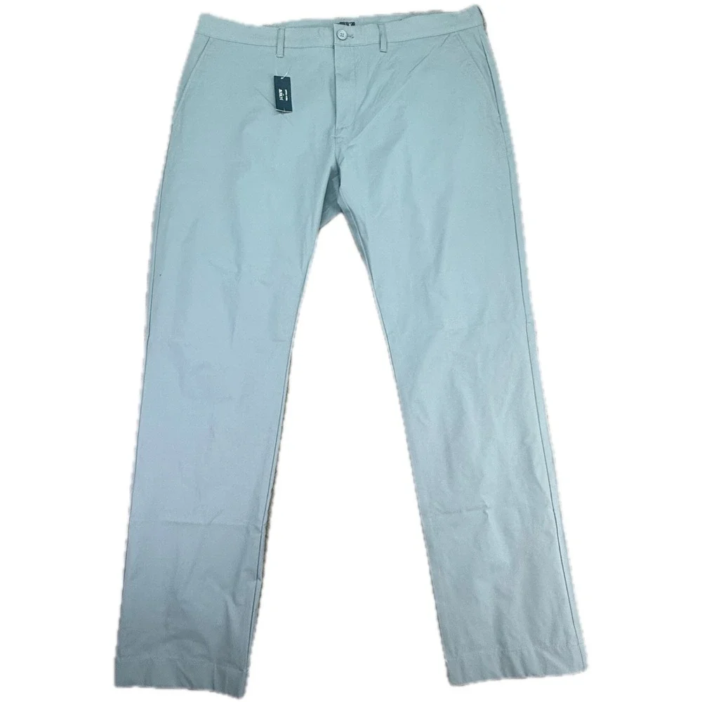 J.Crew Tech Pant Mens 38x32 Blue Grey Slim Fit AA712 Stretch Performance